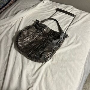 Valentino Metallic Silver Shoulder Bag